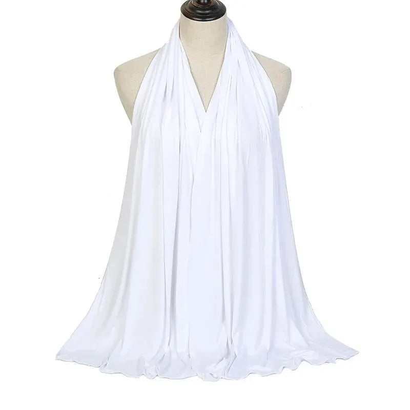 Soft plain cotton headscarf for women, used as a hijab or stylish headband wrap