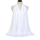 Soft plain cotton headscarf for women, used as a hijab or stylish headband wrap