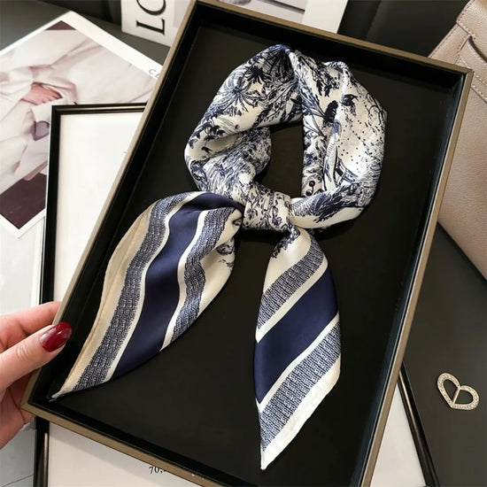 Elegant silk kerchief scarf for women, ideal for hand, wrist, head, or wrap styling