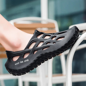 Summer Men Sandals Light EVA Men's Casual Shoes Hole Shoes Clogs Lovers Home Garden Outdoor Male Beach Flat Slippers Big Size