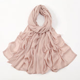 Plain rayon cotton hijab scarf, large size 190x85cm for full coverage and comfort