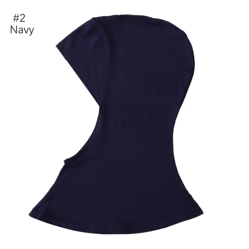 Elastic inner hijab cap ensuring snug fit under veils and shawl