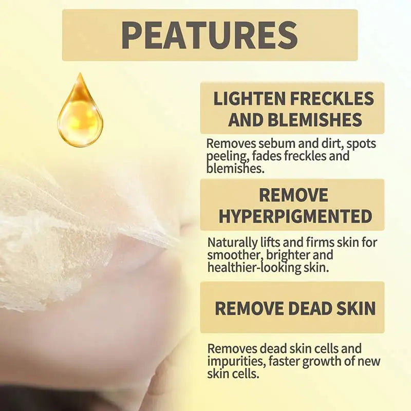 Body Care Exfoliating Yellow Peeling Oil 100% Organic Bleaching Dark Skin Serum Dark Knuckles Fast Whitening Korean Cosmetics