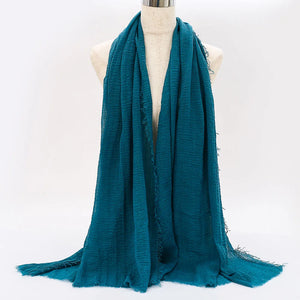 Breathable cotton shawl for Muslim women, ideal for prayer, daily wear, or layering