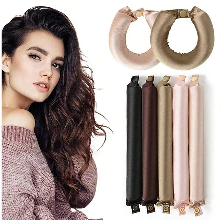 Heatless Hair Curler Satin Curling Rod Headband | No Heat Soft Hair Rollers