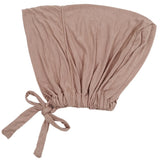 Comfortable modal hijab cap with back rope for adjustable fit, ideal as inner scarf