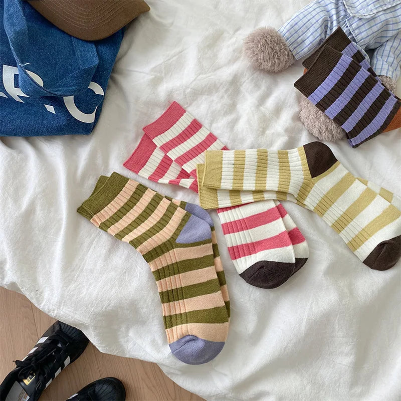 Korean fashion cotton socks for autumn and winter