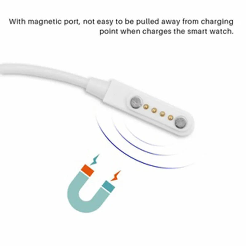 Wonlex magnetic USB charging cable for kids smartwatch with 4-pin connector