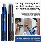 USB rechargeable nose hair trimmer with ergonomic design for comfortable use