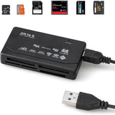 All-in-one external USB card reader with wide memory card compatibility