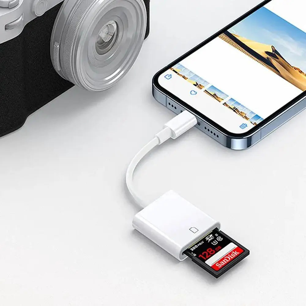 4 in 1 OTG Type-C card reader for USB, SD, and TF cards, compatible with iPad and Android