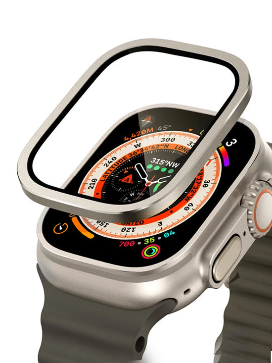 Anti-scratch tempered glass film for Apple Watch Ultra 2 with precise fit and high transparency