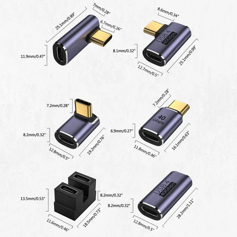 USB 4.0 PD 100W charger connector for MacBook with 8K 60Hz support