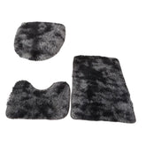 3-piece bath mat set with toilet lid cover