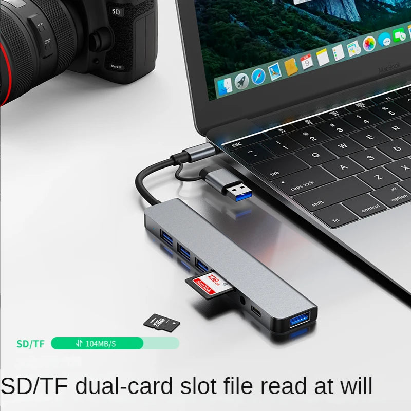 All-in-one USB-C multi-hub splitter for MacBook Pro and USB-C laptops