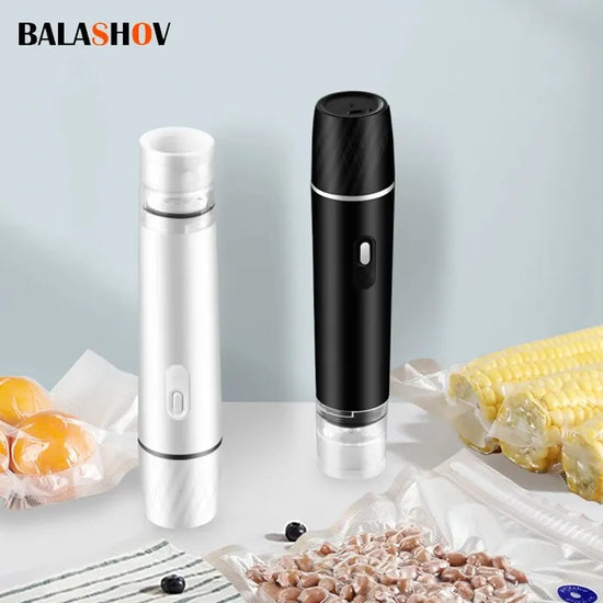 Small kitchen vacuum sealer ideal for preserving meat, snacks, and leftovers