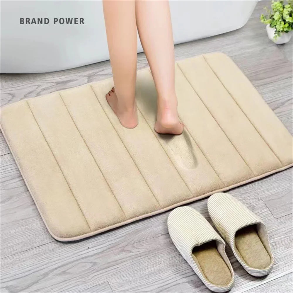 Soft bathroom carpet rug for toilet and shower
