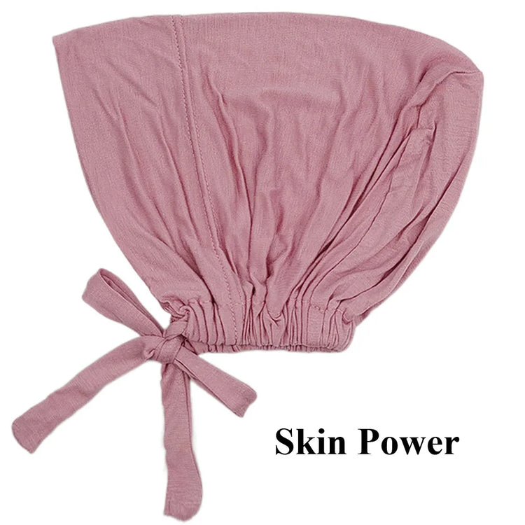 Lightweight cotton underscarf bonnet with slight stretch, suitable for daily wear