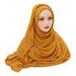 Plain rayon cotton hijab scarf, large size 190x85cm for full coverage and comfort