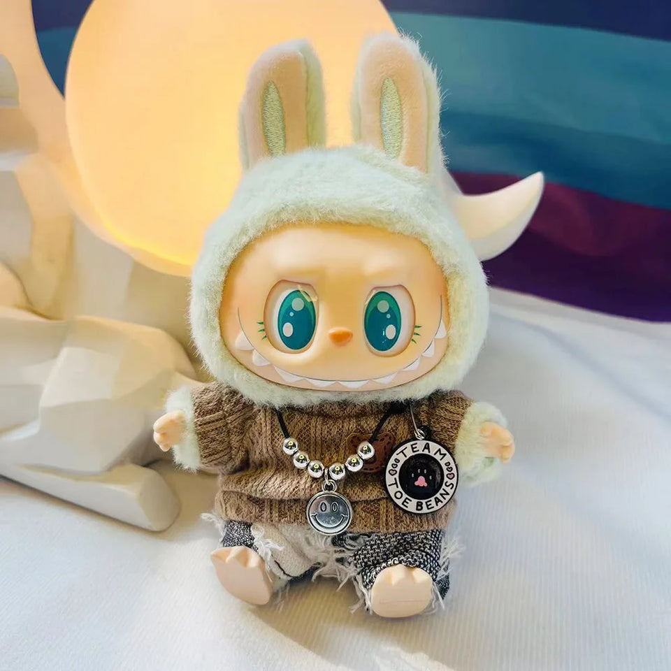 17cm Labubu I II Idol Dolls Fashion Clothes Sitting Party Cute Mini Plush Doll'S Outfit Clothing Accessories For Korea Kpop Exo