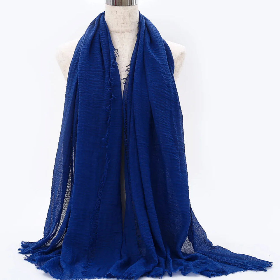 Breathable cotton shawl for Muslim women, ideal for prayer, daily wear, or layering