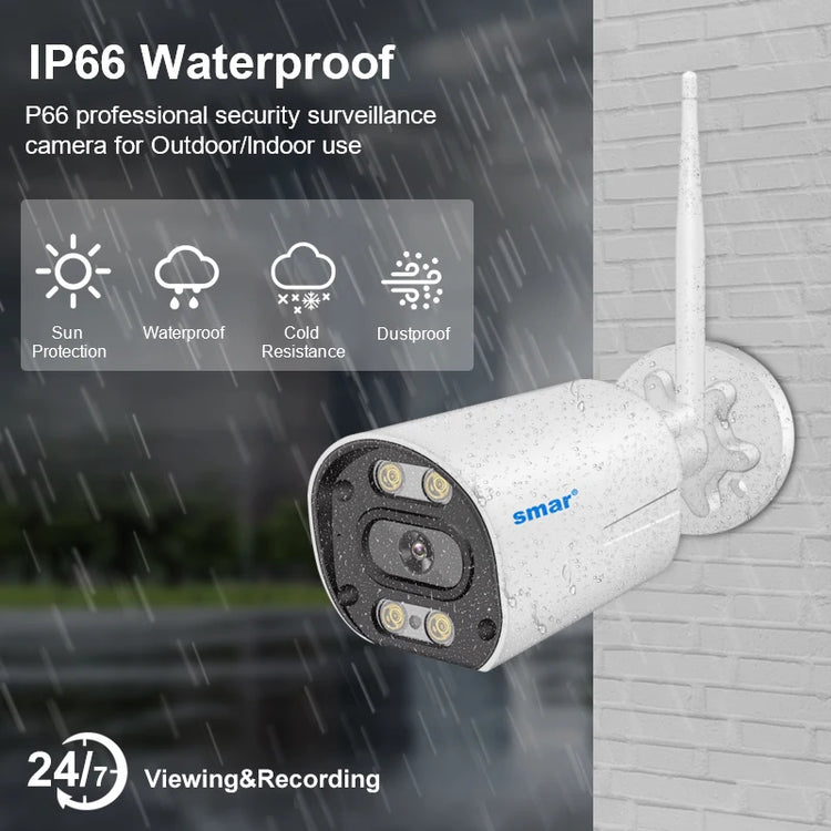 Wireless CCTV Camera Featuring AI Human Detection and Real-Time Audio Communication