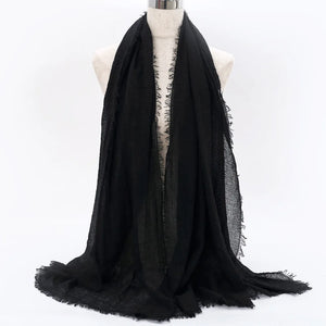 Breathable cotton shawl for Muslim women, ideal for prayer, daily wear, or layering