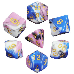 Pretty Color Game Dice 7Pcs - Perfect Gift for DND Board Game Accessories Lovers