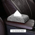 Luxury diamond tissue box holder with rhinestone embellishments for car and home decor