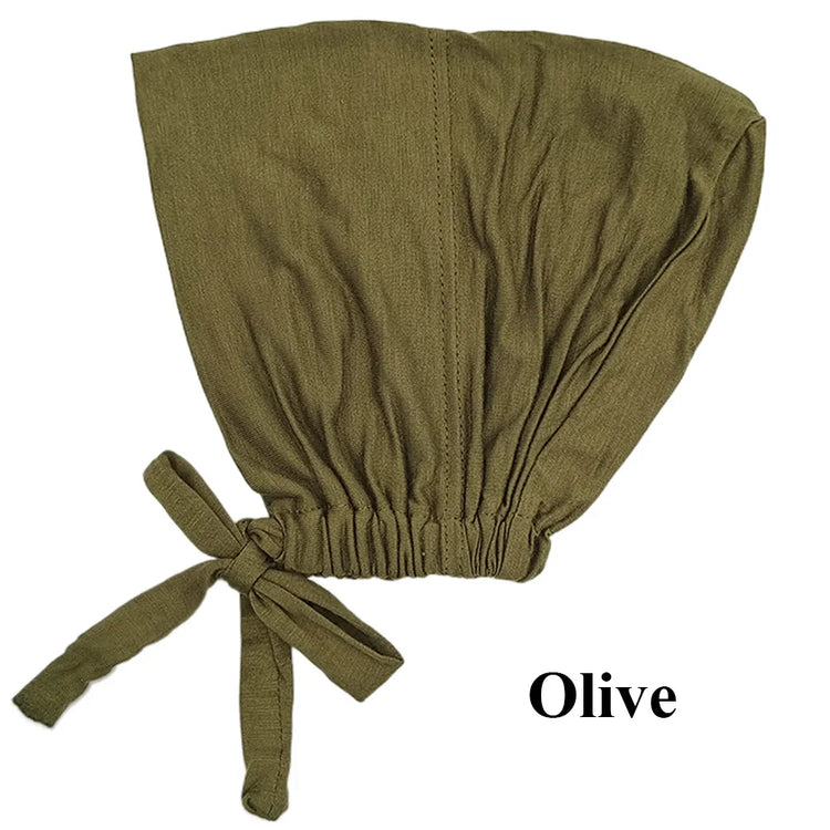 Soft modal Muslim turban hat for women, used as inner hijab cap or underscarf bonnet
