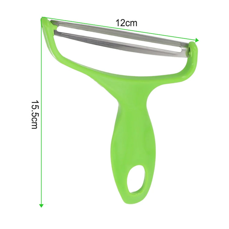 Durable cabbage grater and fruit peeler made from food-grade stainless steel