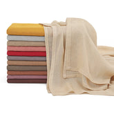 Plain rayon cotton hijab scarf, large size 190x85cm for full coverage and comfort