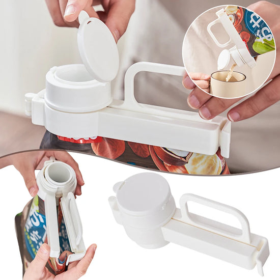 2 In 1 Food Sealing Clip Fresh-Keeping Snack Sealing Clip With Pour Spout Moisture-Proof Sealing Device For Food Snacks Storage