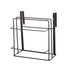 Double-layer wall-mounted cutting board rack with perforation-free design