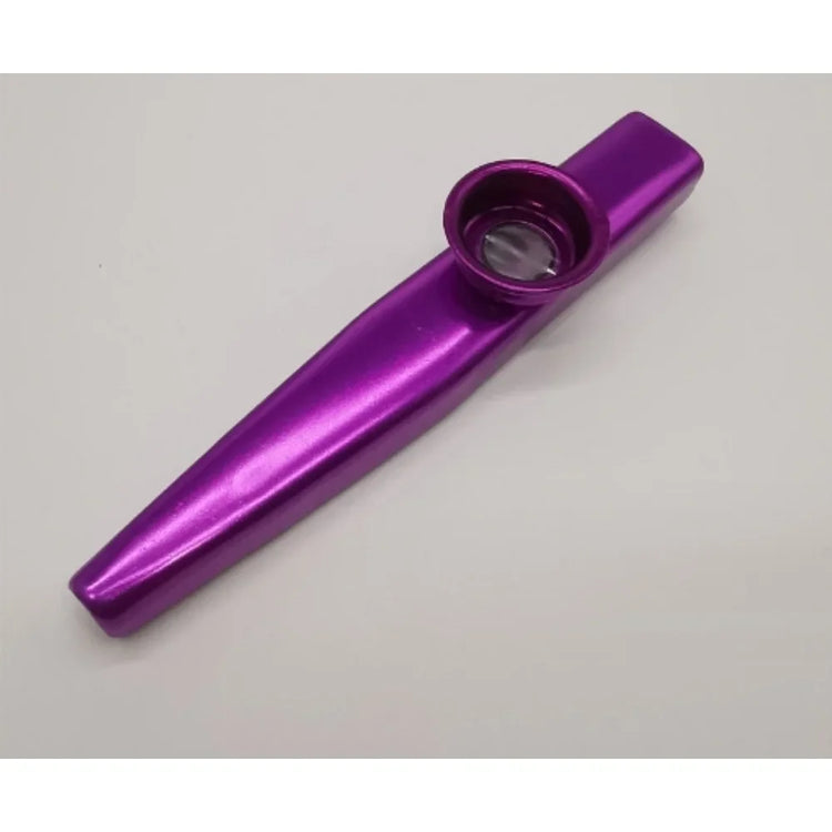 Aluminum alloy kazoo featuring five diaphragm membranes for adjustable tone control
