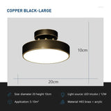 Elegant round LED ceiling fixture in Nordic design suitable for home interiors