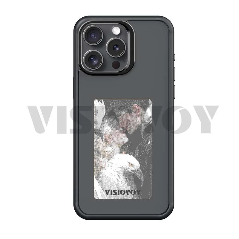 Customizable NFC E-Ink Phone Case with 400×800 Display for iPhone 15 Pro