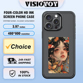 Customizable NFC E-Ink Phone Case with 400×800 Display for iPhone 15 Pro