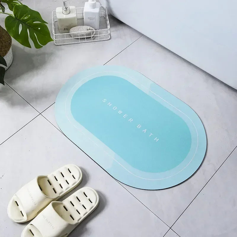 Washable anti-skid bathroom carpet mat
