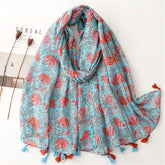 High quality lightweight pashmina stole, styled as a Muslim hijab or fashion wrap
