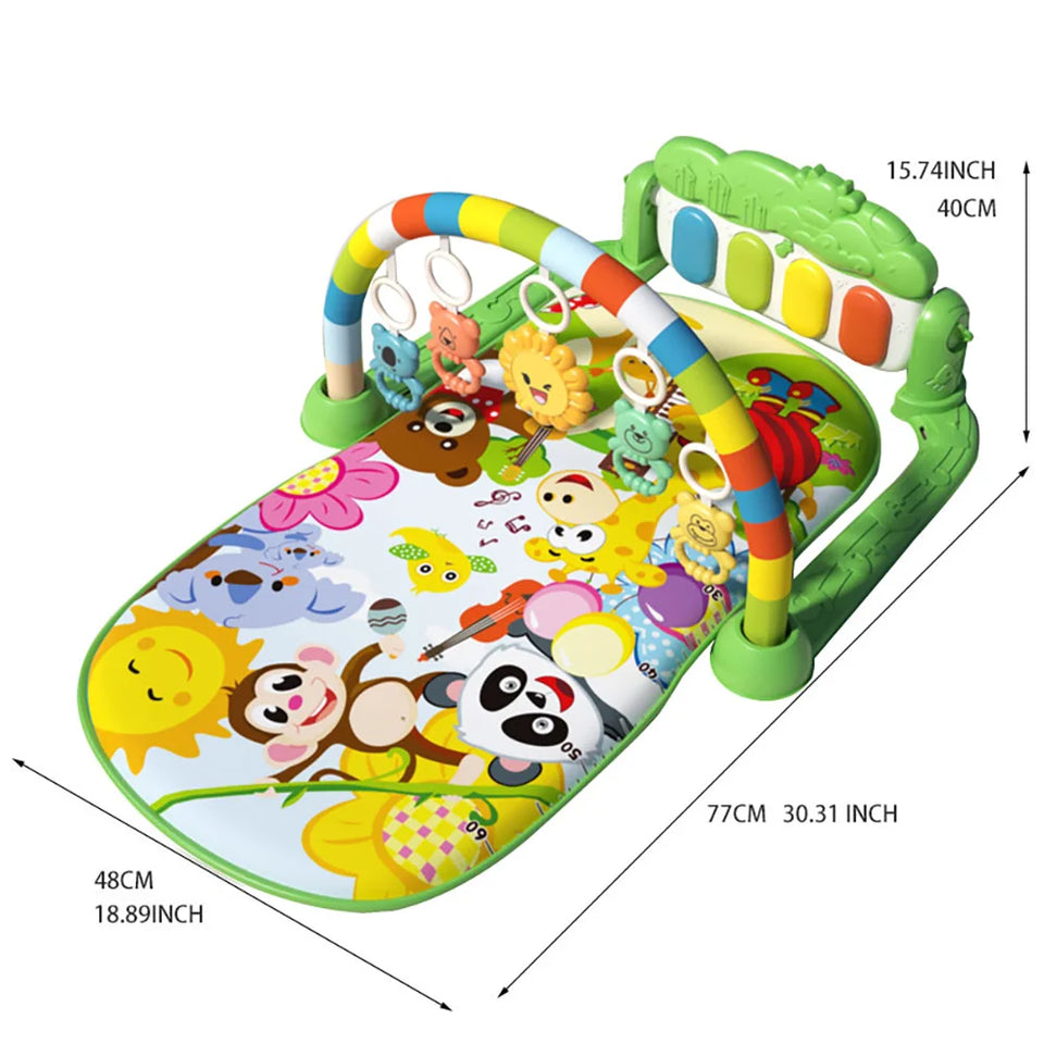 Baby Musical Activity Gym Rack Play Mat Kid Rug Puzzle Mat Carpet Piano Keyboard Infant Playmat Crawling Game Pad Baby Toy Gifts