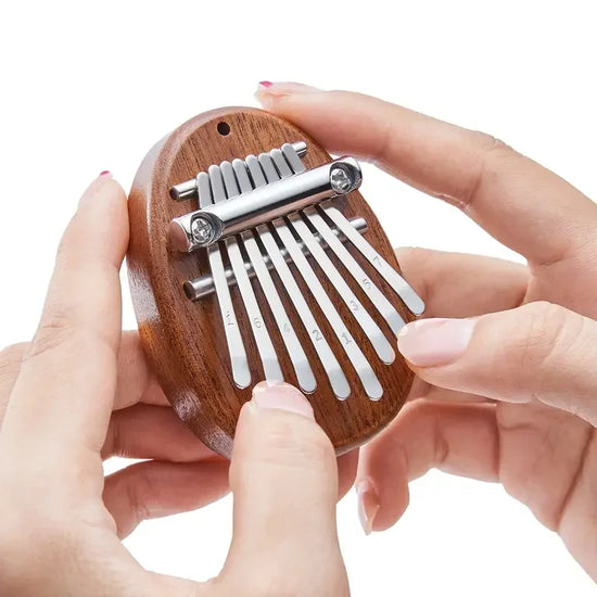 Mini Kalimba 8 Key Thumb Piano 1 Pcs Water Drop Style Cute Instrument Portable Exquisite Gift Set for Kids