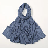 Plain rayon cotton hijab scarf, large size 190x85cm for full coverage and comfort