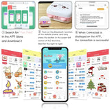 Portable Mini Pocket Printer With Wireless Inkless Printing For Photos Receipts Notes Memos Labels Compatible With IOS Android