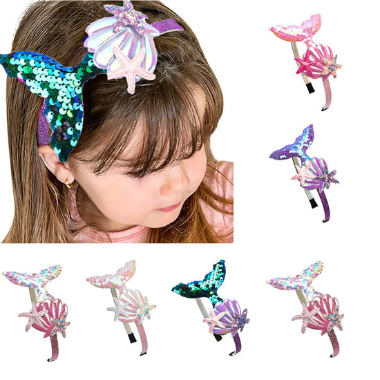 Mermaid Fish Tail Themed Birthday Party Hair Accessories Children&