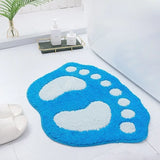 Water absorbent bathroom rug with non-slip backing