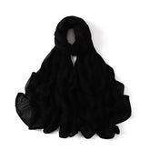 Elegant large hijab scarf in plain design, ideal for prayer, casual wear, or layering