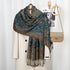 Stylish paisley embroidered head wrap in breathable cotton-viscose blend for women