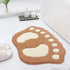 Water absorbent bathroom rug with non-slip backing