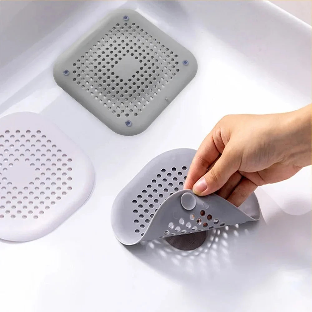 Silicone sink strainer to prevent clogs and blockages in drains